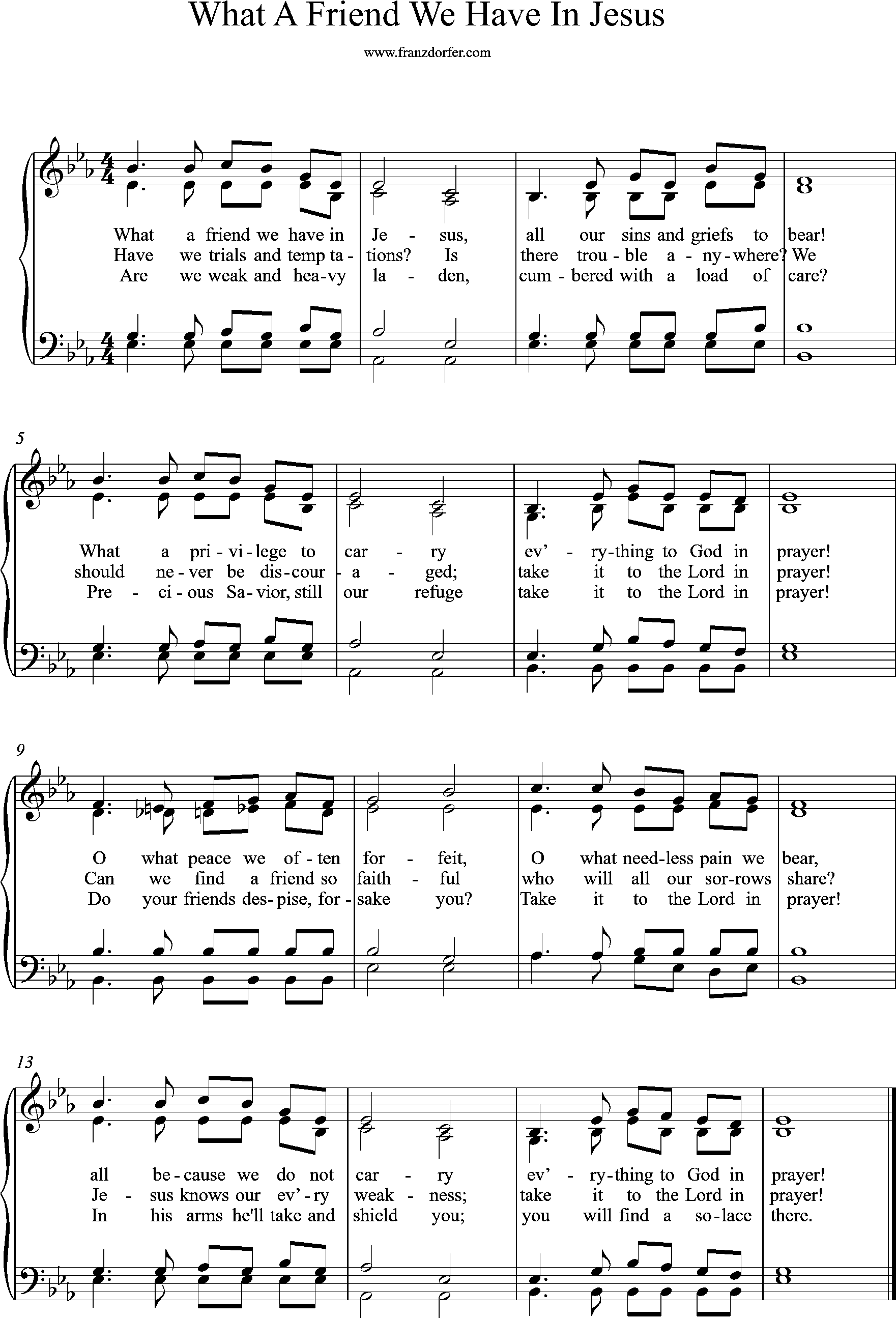 choir-, organ-, sheetmusic, Eb-M ajor
